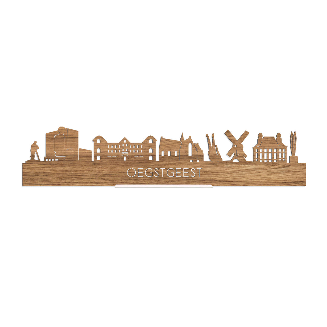 Standing Skyline Oegstgeest Eiken houten cadeau decoratie relatiegeschenk van WoodWideCities