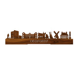 Standing Skyline Oegstgeest Palissander houten cadeau decoratie relatiegeschenk van WoodWideCities