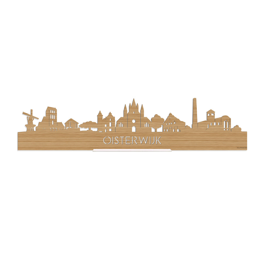 Standing Skyline Oisterwijk Bamboe houten cadeau decoratie relatiegeschenk van WoodWideCities