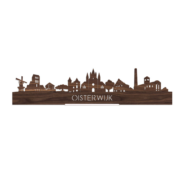 Standing Skyline Oisterwijk Noten houten cadeau decoratie relatiegeschenk van WoodWideCities