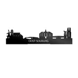 Standing Skyline Oost-Souburg Zwart Glanzend 40 cm houten cadeau decoratie relatiegeschenk van WoodWideCities