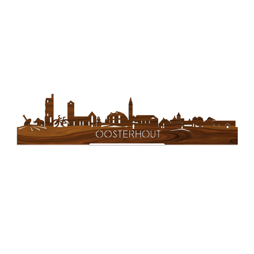 Standing Skyline Oosterhout Palissander houten cadeau decoratie relatiegeschenk van WoodWideCities