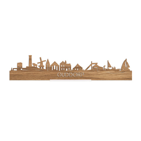 Standing Skyline Ouddorp Eiken houten cadeau decoratie relatiegeschenk van WoodWideCities