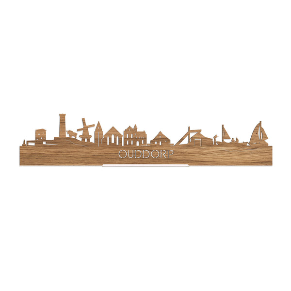 Standing Skyline Ouddorp Eiken houten cadeau decoratie relatiegeschenk van WoodWideCities