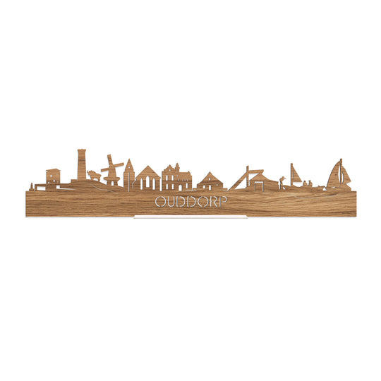 Standing Skyline Ouddorp Eiken houten cadeau decoratie relatiegeschenk van WoodWideCities