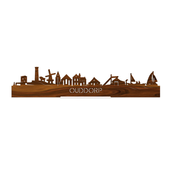 Standing Skyline Ouddorp Palissander houten cadeau decoratie relatiegeschenk van WoodWideCities