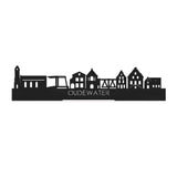 Standing Skyline Oudewater Zwart houten cadeau decoratie relatiegeschenk van WoodWideCities