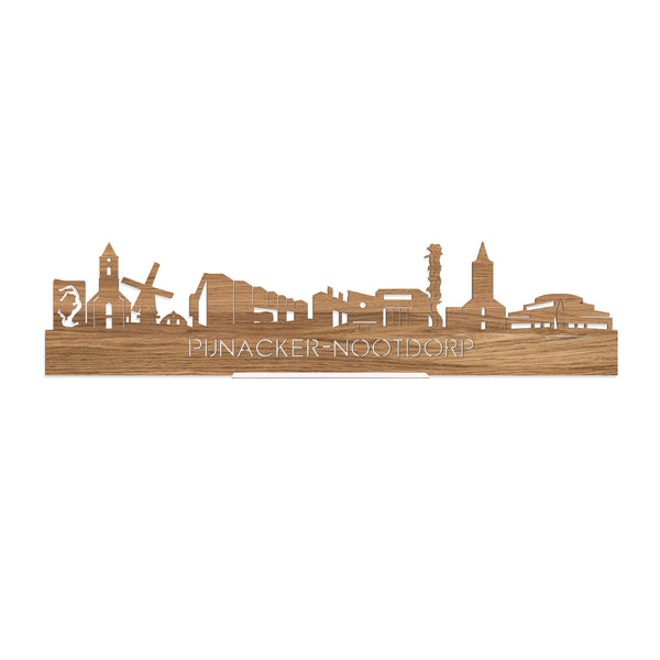 Standing Skyline Pijnacker-Nootdorp Eiken houten cadeau decoratie relatiegeschenk van WoodWideCities