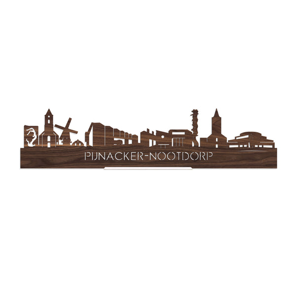 Standing Skyline Pijnacker-Nootdorp Noten houten cadeau decoratie relatiegeschenk van WoodWideCities