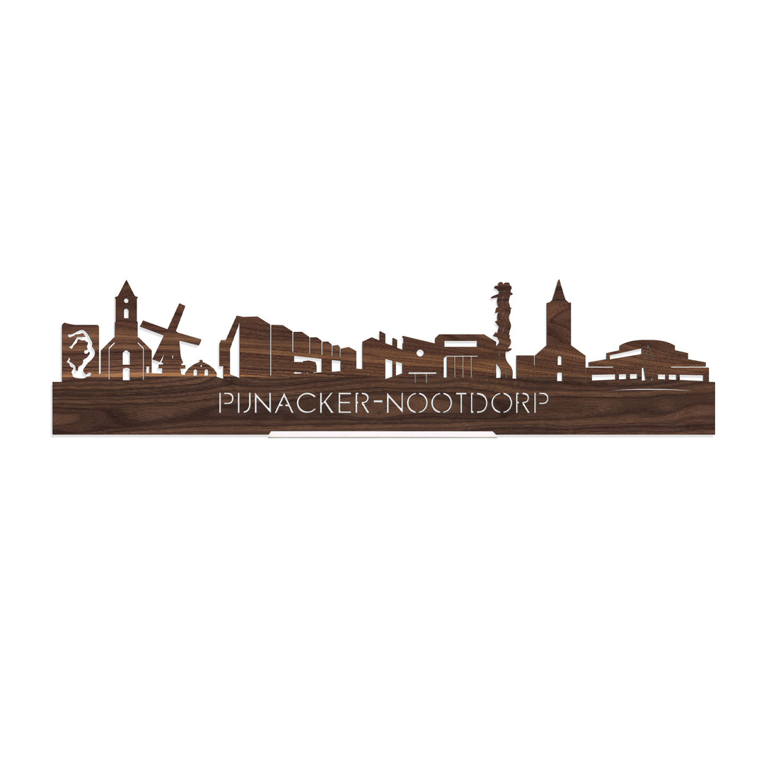 Standing Skyline Pijnacker-Nootdorp Noten houten cadeau decoratie relatiegeschenk van WoodWideCities