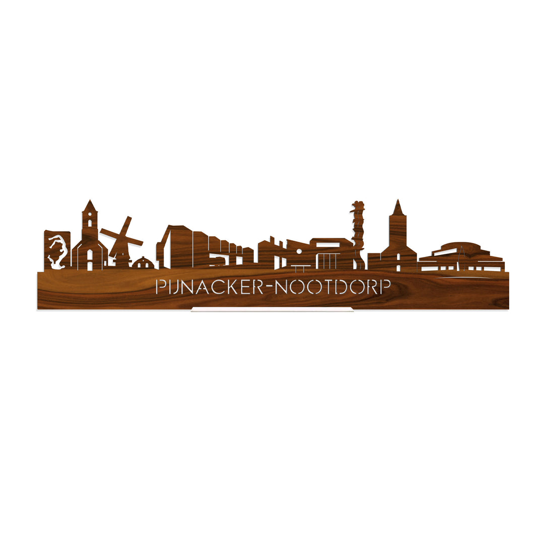 Standing Skyline Pijnacker-Nootdorp Palissander houten cadeau decoratie relatiegeschenk van WoodWideCities