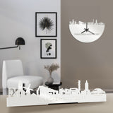 Standing Skyline Pijnacker-Nootdorp Wit glanzend gerecycled kunststof cadeau decoratie relatiegeschenk van WoodWideCities