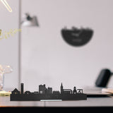 Standing Skyline Raalte Zwart houten cadeau decoratie relatiegeschenk van WoodWideCities