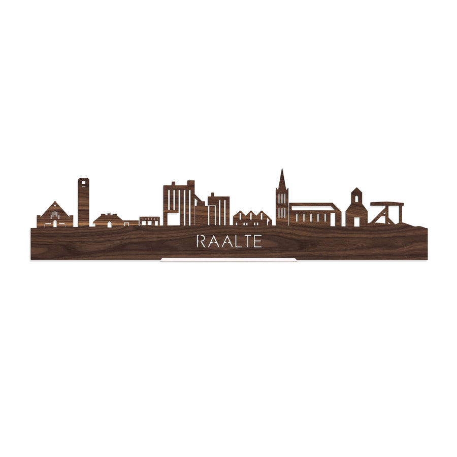 Standing Skyline Raalte Noten houten cadeau decoratie relatiegeschenk van WoodWideCities