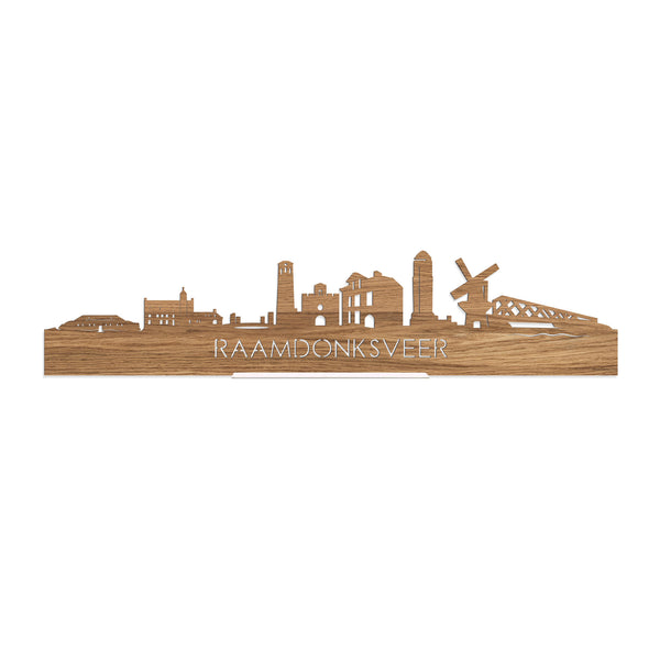 Standing Skyline Raamdonksveer Eiken houten cadeau decoratie relatiegeschenk van WoodWideCities