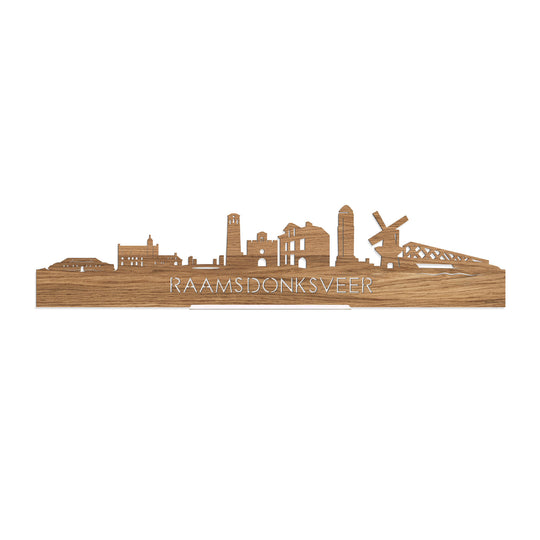 Standing Skyline Raamsdonksveer Eiken houten cadeau decoratie relatiegeschenk van WoodWideCities