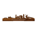 Standing Skyline Raamsdonksveer Palissander houten cadeau decoratie relatiegeschenk van WoodWideCities