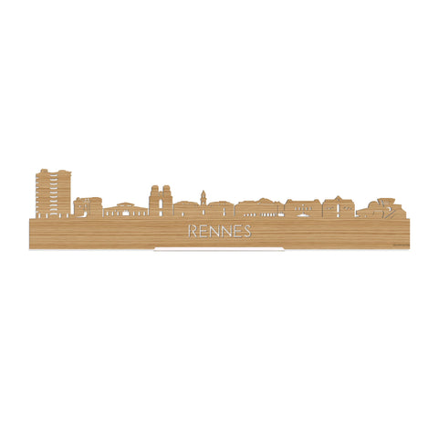 Standing Skyline Rennes Bamboe houten cadeau decoratie relatiegeschenk van WoodWideCities
