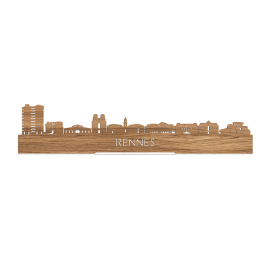 Standing Skyline Rennes Eiken houten cadeau decoratie relatiegeschenk van WoodWideCities
