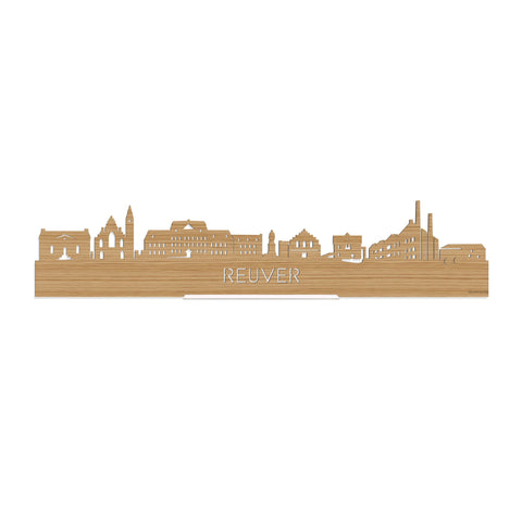 Standing Skyline Reuver Bamboe houten cadeau decoratie relatiegeschenk van WoodWideCities