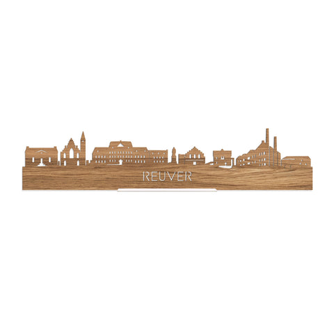 Standing Skyline Reuver Eiken houten cadeau decoratie relatiegeschenk van WoodWideCities