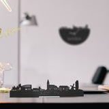 Standing Skyline Ridderkerk Zwart houten cadeau decoratie relatiegeschenk van WoodWideCities