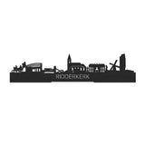 Standing Skyline Ridderkerk Zwart houten cadeau decoratie relatiegeschenk van WoodWideCities