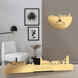 Standing Skyline Ridderkerk Metallic Goud gerecycled kunststof cadeau decoratie relatiegeschenk van WoodWideCities