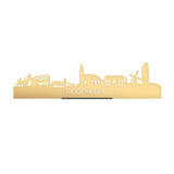 Standing Skyline Ridderkerk Metallic Goud gerecycled kunststof cadeau decoratie relatiegeschenk van WoodWideCities