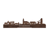 Standing Skyline Ridderkerk Noten houten cadeau decoratie relatiegeschenk van WoodWideCities