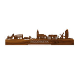 Standing Skyline Ridderkerk Palissander houten cadeau decoratie relatiegeschenk van WoodWideCities