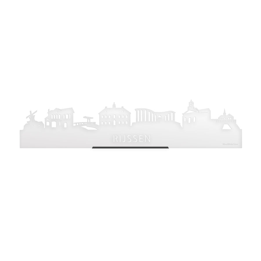 Standing Skyline Rijssen Wit Glanzend 40 cm houten cadeau decoratie relatiegeschenk van WoodWideCities