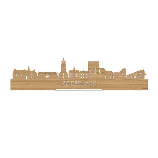 Standing Skyline Roeselare Bamboe houten cadeau decoratie relatiegeschenk van WoodWideCities
