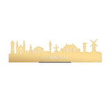 Standing Skyline Roosendaal Goud Metallic 40 cm houten cadeau decoratie relatiegeschenk van WoodWideCities