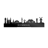 Standing Skyline Roosendaal Zwart Glanzend 40 cm houten cadeau decoratie relatiegeschenk van WoodWideCities
