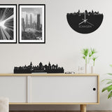 Standing Skyline Schagen Zwart houten cadeau decoratie relatiegeschenk van WoodWideCities