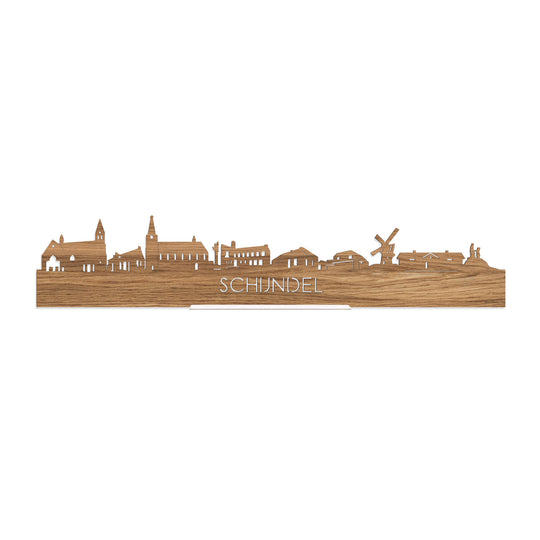 Standing Skyline Schijndel Eiken houten cadeau decoratie relatiegeschenk van WoodWideCities