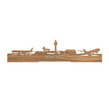 Standing Skyline Schiphol Eiken houten cadeau decoratie relatiegeschenk van WoodWideCities