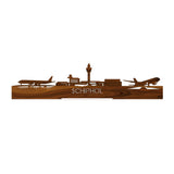 Standing Skyline Schiphol Palissander houten cadeau decoratie relatiegeschenk van WoodWideCities