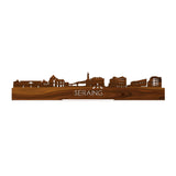 Standing Skyline Seraing Palissander houten cadeau decoratie relatiegeschenk van WoodWideCities