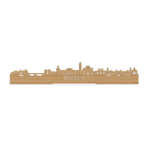 Standing Skyline Sevilla Bamboe houten cadeau decoratie relatiegeschenk van WoodWideCities