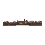 Standing Skyline Sevilla Noten houten cadeau decoratie relatiegeschenk van WoodWideCities