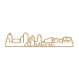Standing Skyline Shape Almere Bamboe houten cadeau decoratie relatiegeschenk van WoodWideCities