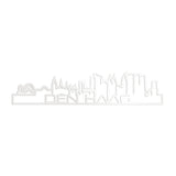 Standing Skyline Shape Den Haag Wit glanzend gerecycled kunststof cadeau decoratie relatiegeschenk van WoodWideCities