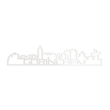 Standing Skyline Shape Gorinchem Wit glanzend gerecycled kunststof cadeau decoratie relatiegeschenk van WoodWideCities