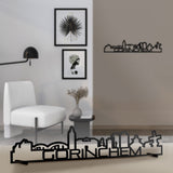 Standing Skyline Shape Gorinchem Zwart glanzend gerecycled kunststof cadeau decoratie relatiegeschenk van WoodWideCities