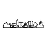 Standing Skyline Shape Gorinchem Zwart glanzend gerecycled kunststof cadeau decoratie relatiegeschenk van WoodWideCities