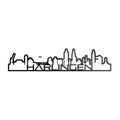 Standing Skyline Shape Harlingen Black Glossy