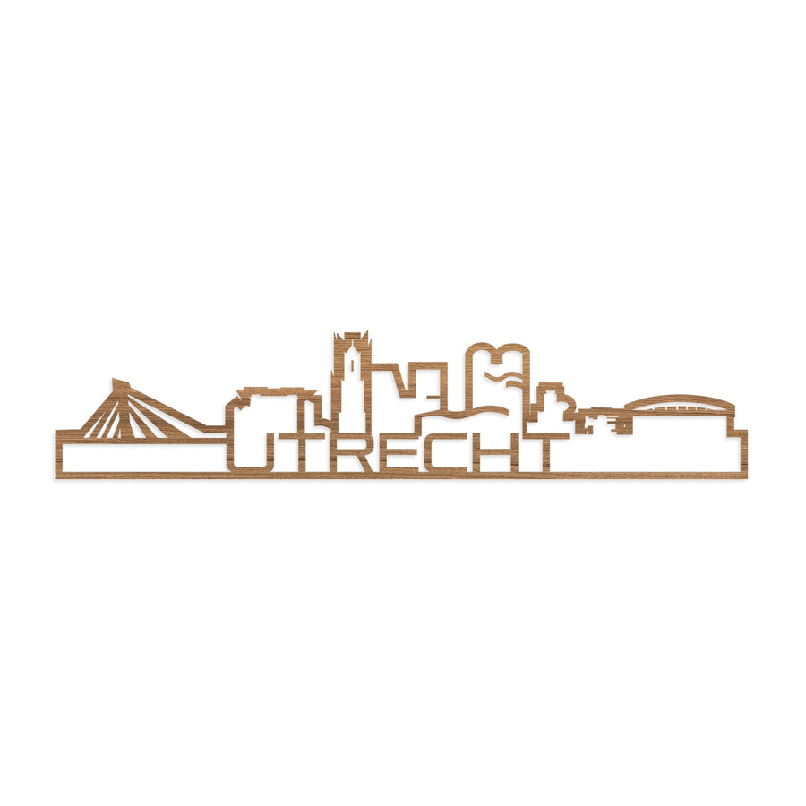 Standing Skyline Shape Utrecht Eiken houten cadeau decoratie relatiegeschenk van WoodWideCities