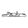 Standing Skyline Shape Zwolle Black